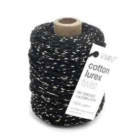 VIVANT VIVANT LUREX BLACK COTTON CORD 54 yrds