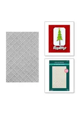 SPELLBINDERS SPELLBINDERS HOME FOR THE HOLIDAYS COLLECTION ARGYLE PLAID 3D EMBOSSING FOLDER