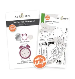 ALTENEW ALTENEW MINI DELIGHT: LIVE IN THE MOMENT OUTLINE CLEAR STAMP & DIE SET