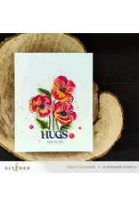 ALTENEW ALTENEW DYNAMIC DUO: PRECIOUS POPPIES OUTLINE CLEAR STAMP AND STENCIL SET