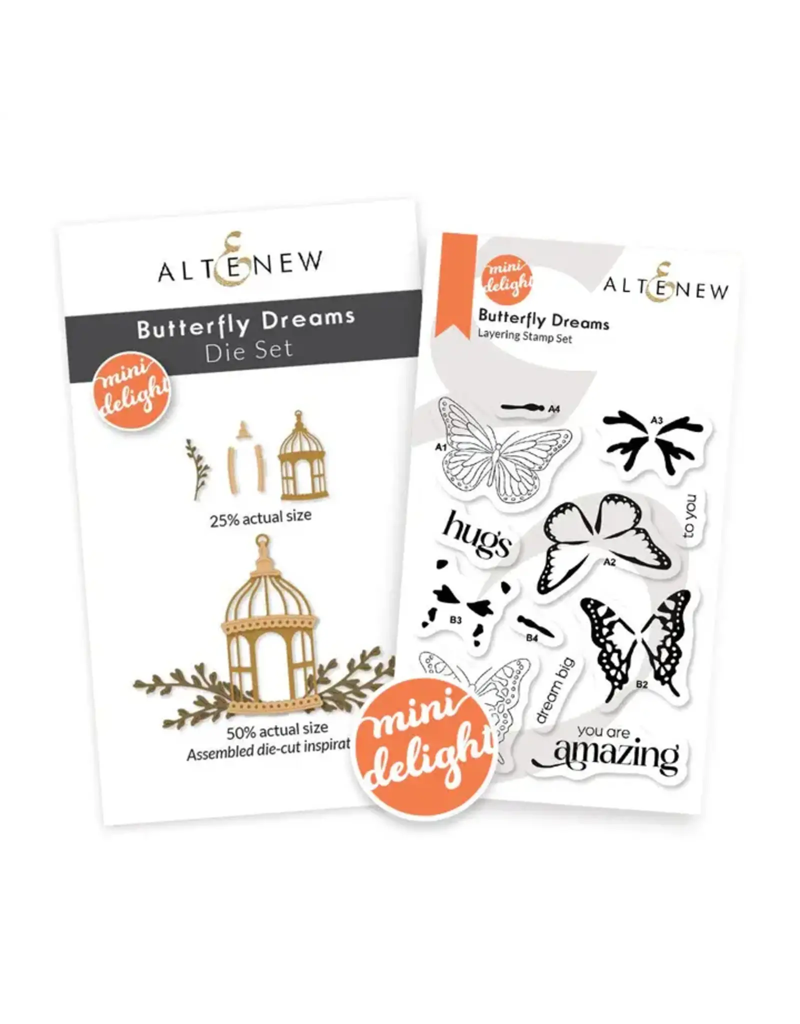 ALTENEW ALTENEW MINI DELIGHT: BUTTERFLY DREAMS LAYERING CLEAR STAMP & DIE SET