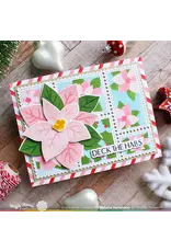 WAFFLE FLOWER WAFFLE FLOWER POSTAGE COLLAGE POINSETTIA STENCIL SET 4/PK