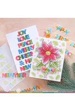 WAFFLE FLOWER WAFFLE FLOWER OVERLAPPING CHRISTMAS WORDS STENCIL TRIO