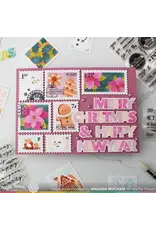 WAFFLE FLOWER WAFFLE FLOWER OVERLAPPING CHRISTMAS WORDS MATCHING DIE SET