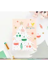 WAFFLE FLOWER WAFFLE FLOWER OVERLAPPING CHRISTMAS ADDITIONS CLEAR STAMP SET