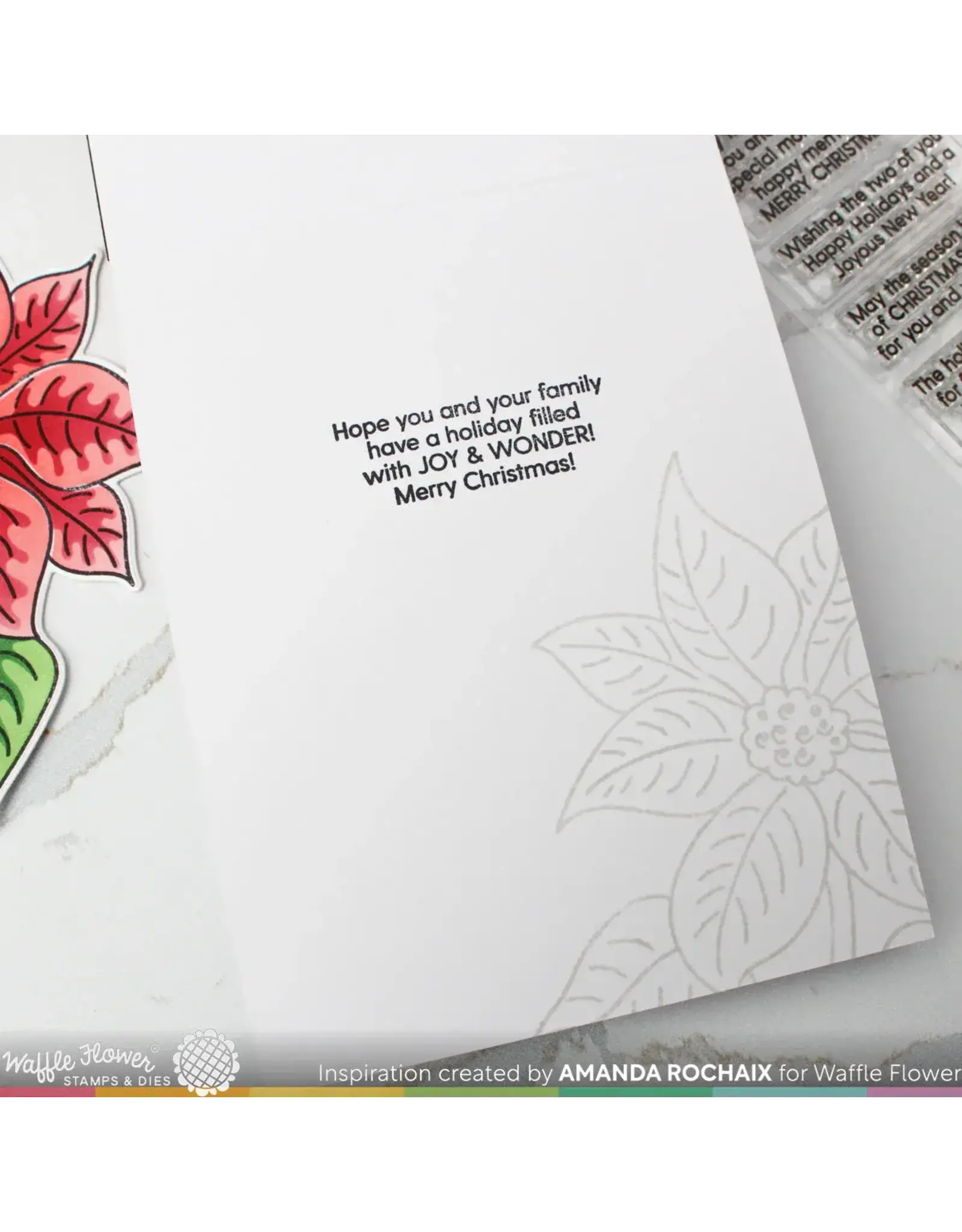 WAFFLE FLOWER WAFFLE FLOWER INSIDE SENTIMENTS - FAMILY HOLIDAYS CLEAR STAMP SET