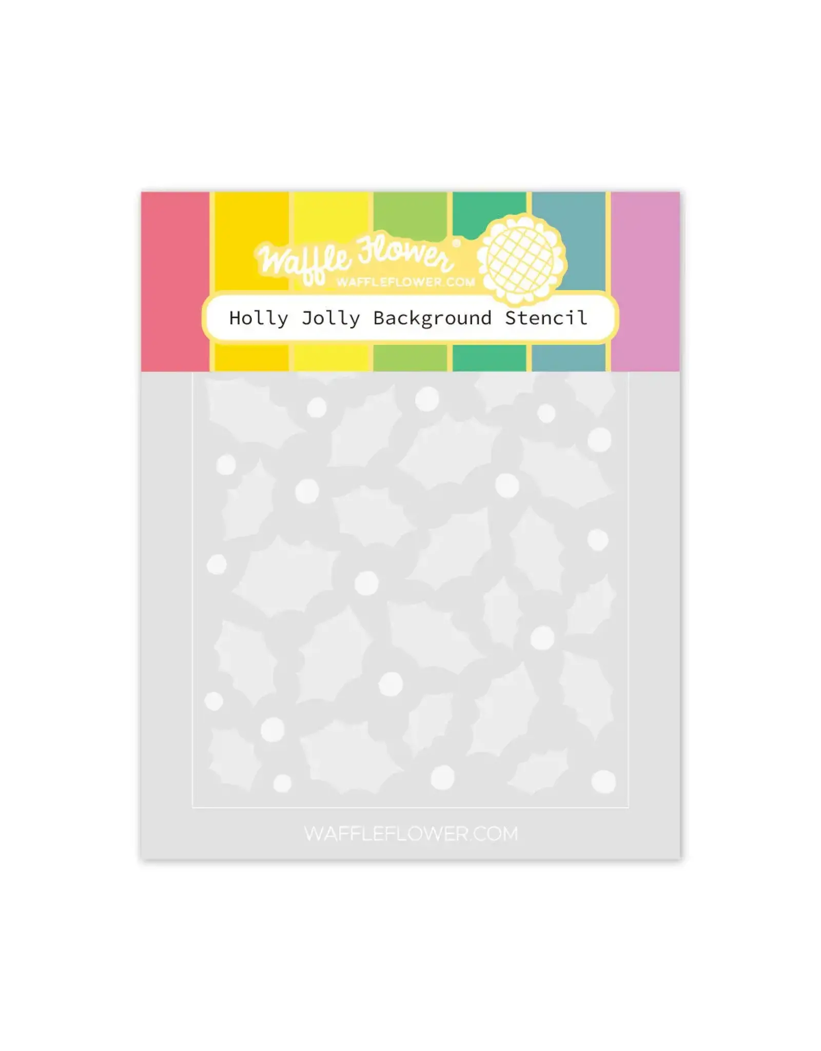 WAFFLE FLOWER WAFFLE FLOWER HOLLY JOLLY BACKGROUND STENCIL SET 2/PK