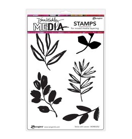 RANGER RANGER DINA WAKLEY MEDIA STICKS WITH LEAVES CLING STAMP SET