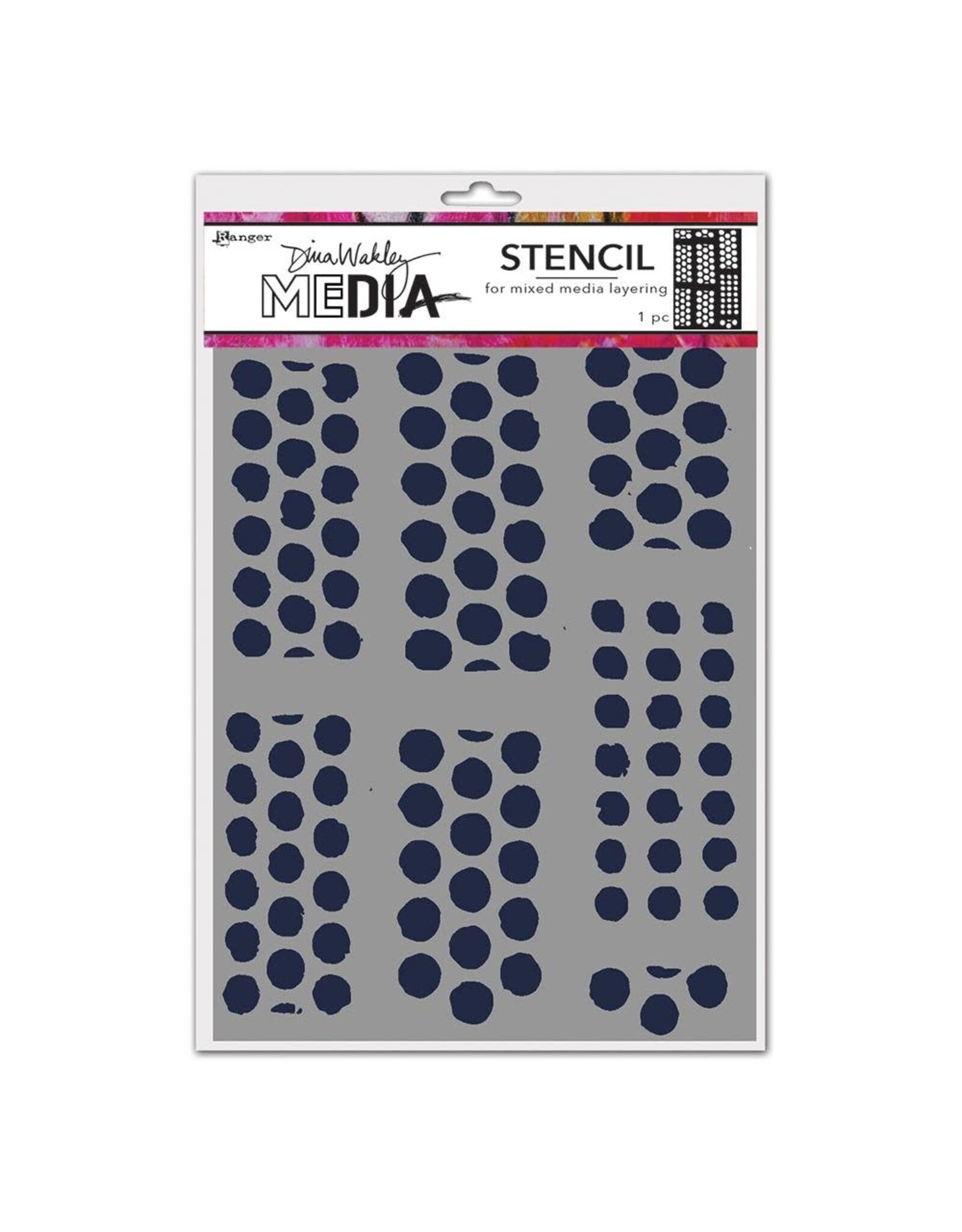 RANGER RANGER DINA WAKLEY MEDIA STENCIL DOTTED TAPE 9"X6"