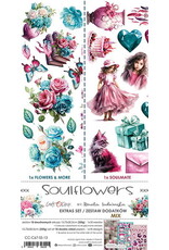 CRAFT O'CLOCK CRAFT O'CLOCK SOULFLOWERS EXTRAS SET-MIX 6x12  COLLECTION PACK 18 SHEETS