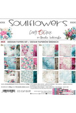 CRAFT O'CLOCK CRAFT O'CLOCK SOULFLOWERS 8x8 MEDIUM-MIX PAPERS SET 24 SHEETS