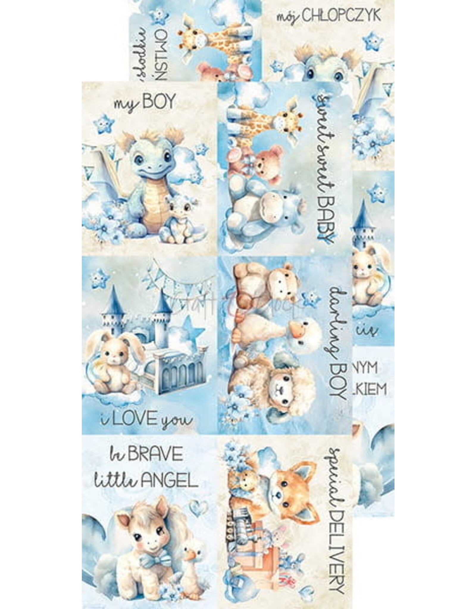 CRAFT O'CLOCK CRAFT O'CLOCK BOY & TOY EXTRAS SET-MIX 6x12  COLLECTION PACK 18 SHEETS