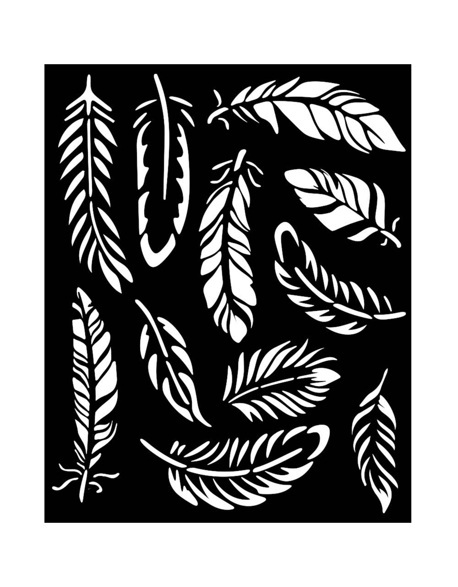 STAMPERIA STAMPERIA LAVENDER COLLECTION FEATHERS 20x25cm STENCIL