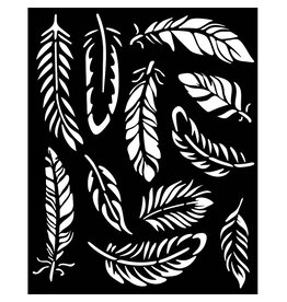 STAMPERIA STAMPERIA LAVENDER COLLECTION FEATHERS 20x25cm STENCIL
