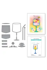 SPELLBINDERS SPELLBINDERS HAPPY HOUR COLLECTION SUNSET IN A GLASS ETCHED DIE SET