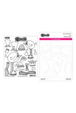 SPELLBINDERS SPELLBINDERS DYAN REAVELEY ROBIN COUTURE CLING STAMP AND DIE BUNDLE