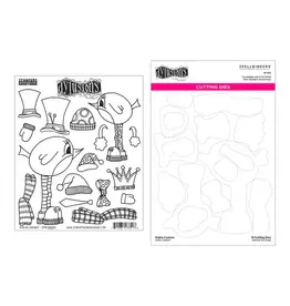 SPELLBINDERS SPELLBINDERS DYAN REAVELEY ROBIN COUTURE CLING STAMP AND DIE BUNDLE