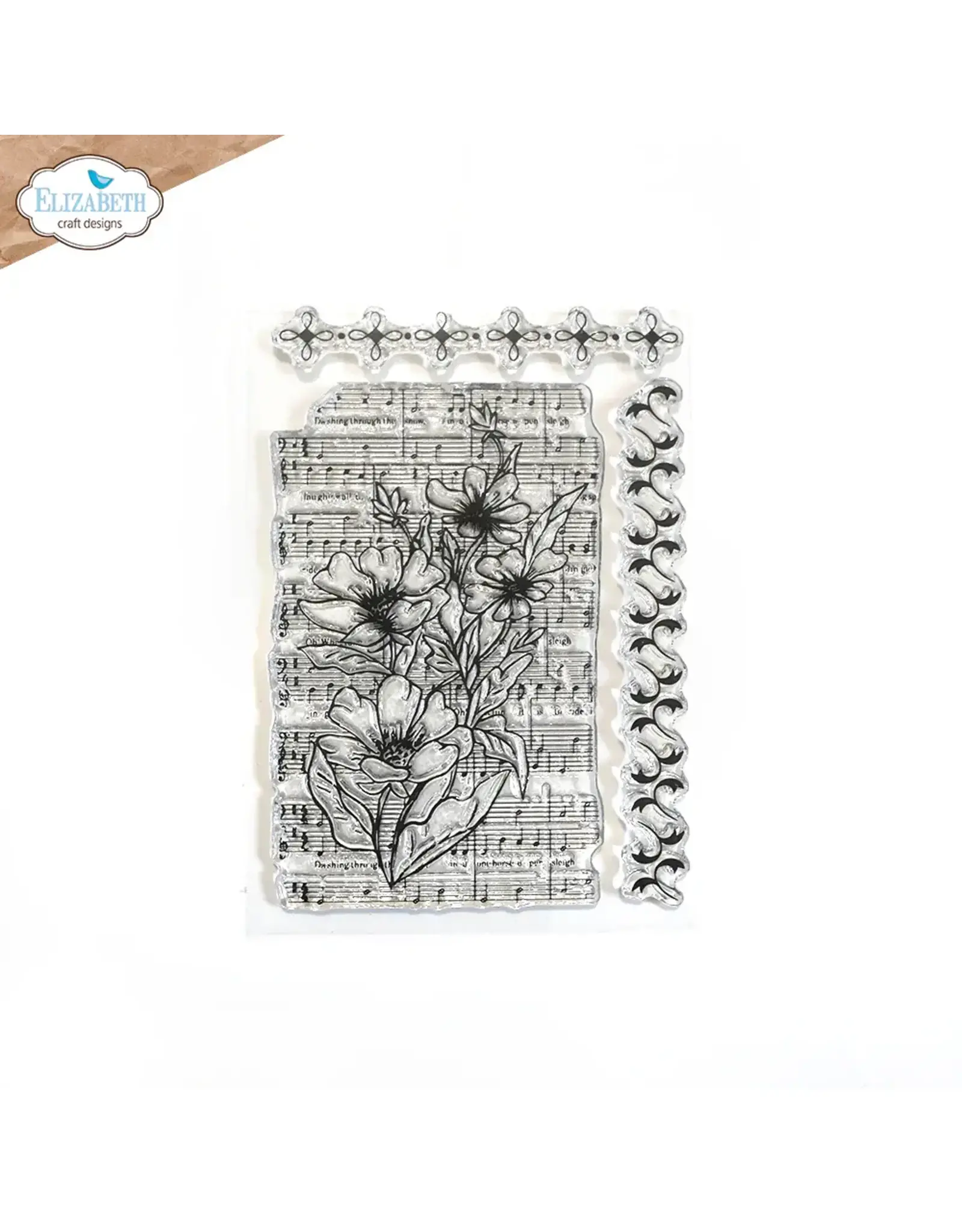 ELIZABETH CRAFT DESIGNS ELIZABETH CRAFT DESIGNS ART JOURNAL SPECIALS BY DEVID WINTER FLOWERS CLEAR STAMP SET