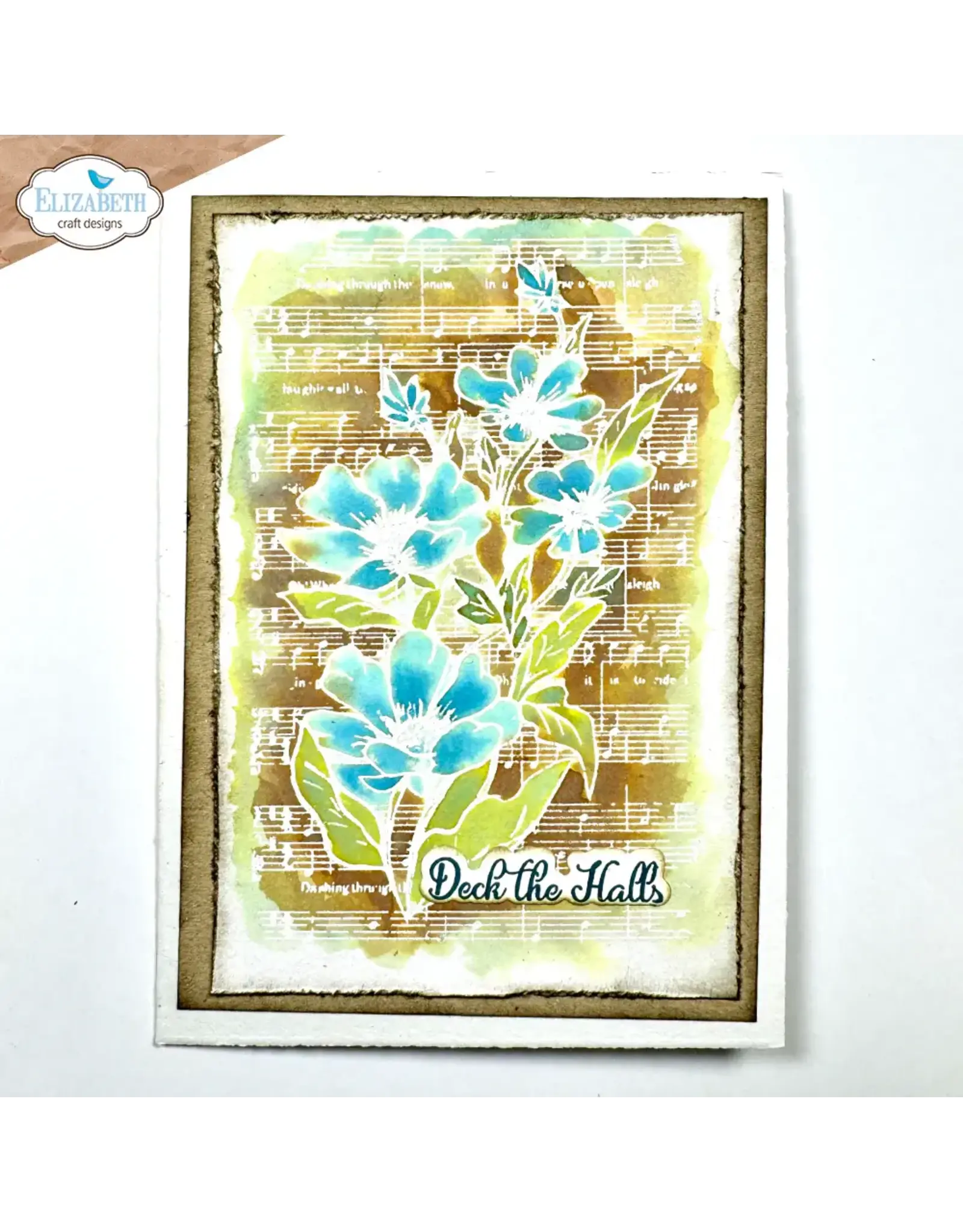 ELIZABETH CRAFT DESIGNS ELIZABETH CRAFT DESIGNS ART JOURNAL SPECIALS BY DEVID WINTER FLOWERS CLEAR STAMP SET