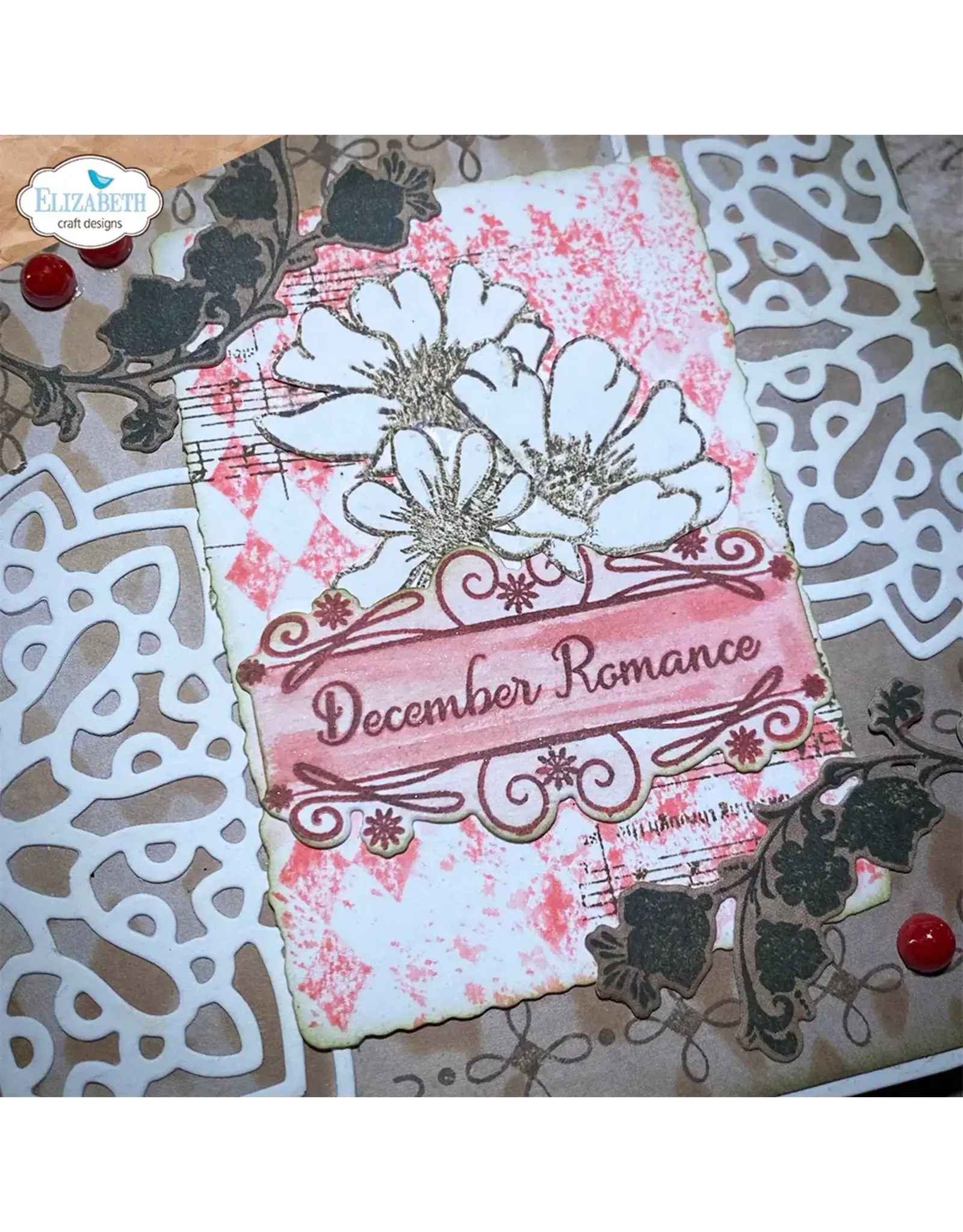 ELIZABETH CRAFT DESIGNS ELIZABETH CRAFT DESIGNS ART JOURNAL SPECIALS BY DEVID WINTER FLOWERS CLEAR STAMP SET