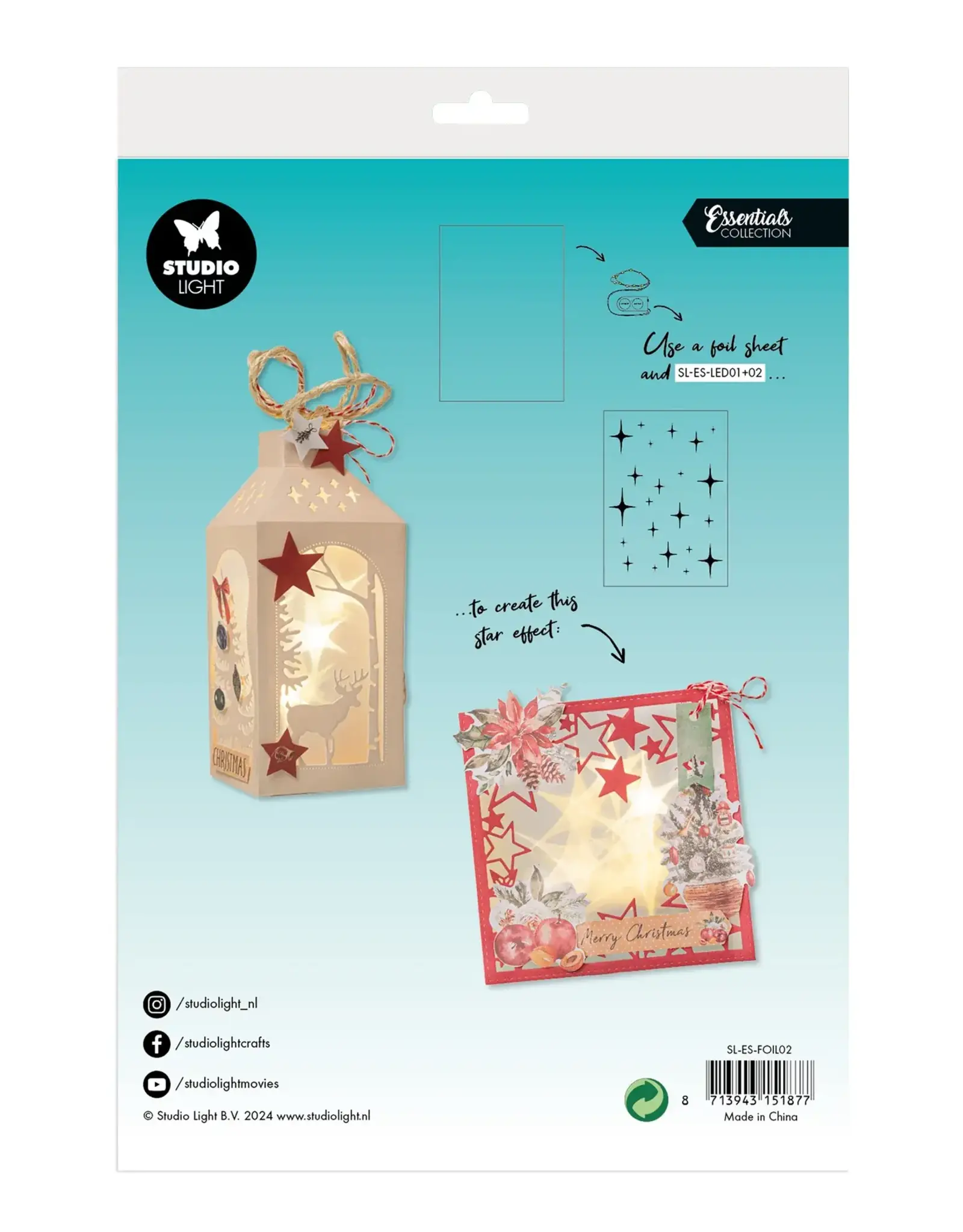 STUDIOLIGHT STUDIOLIGHT ESSENTIALS COLLECTION STAR FOIL 6 SHEETS