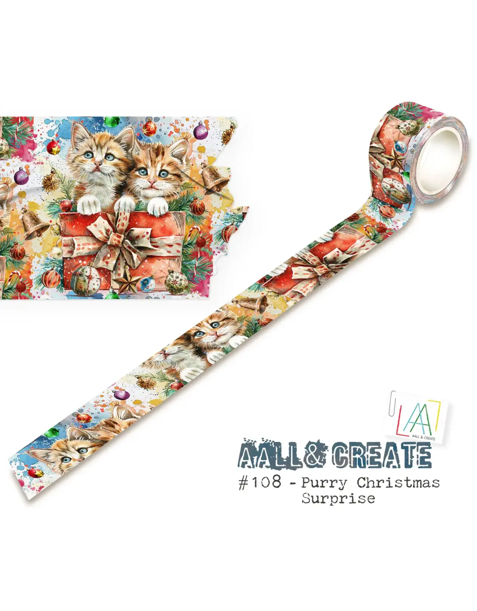 AALL & CREATE AALL & CREATE #108 PURRY CHRISTMAS SURPRISE WASHI TAPE