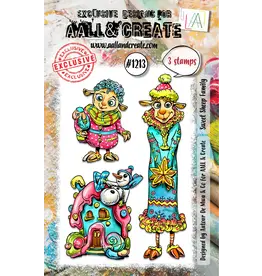 AALL & CREATE AALL & CREATE AUTOUR DE MWA #1213 SWEET SHEEP FAMILY A7 CLEAR STAMP