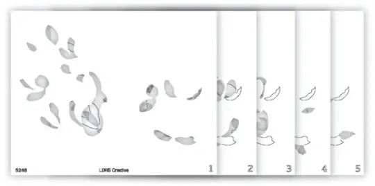 LDRS CREATIVE LDRS CREATIVE SWEET MAGNOLIAS LAYERING STENCIL SET 5/PK