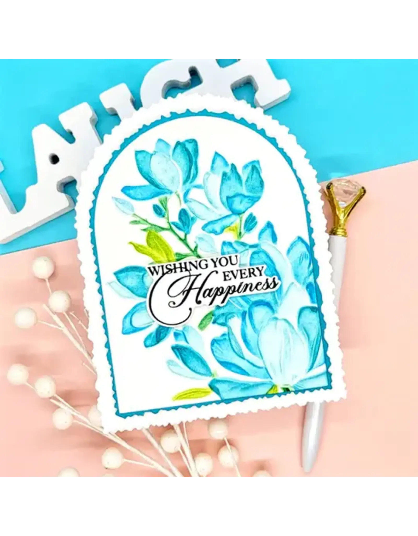 LDRS CREATIVE LDRS CREATIVE SWEET MAGNOLIAS 6x6 3D EMBOSSING FOLDER