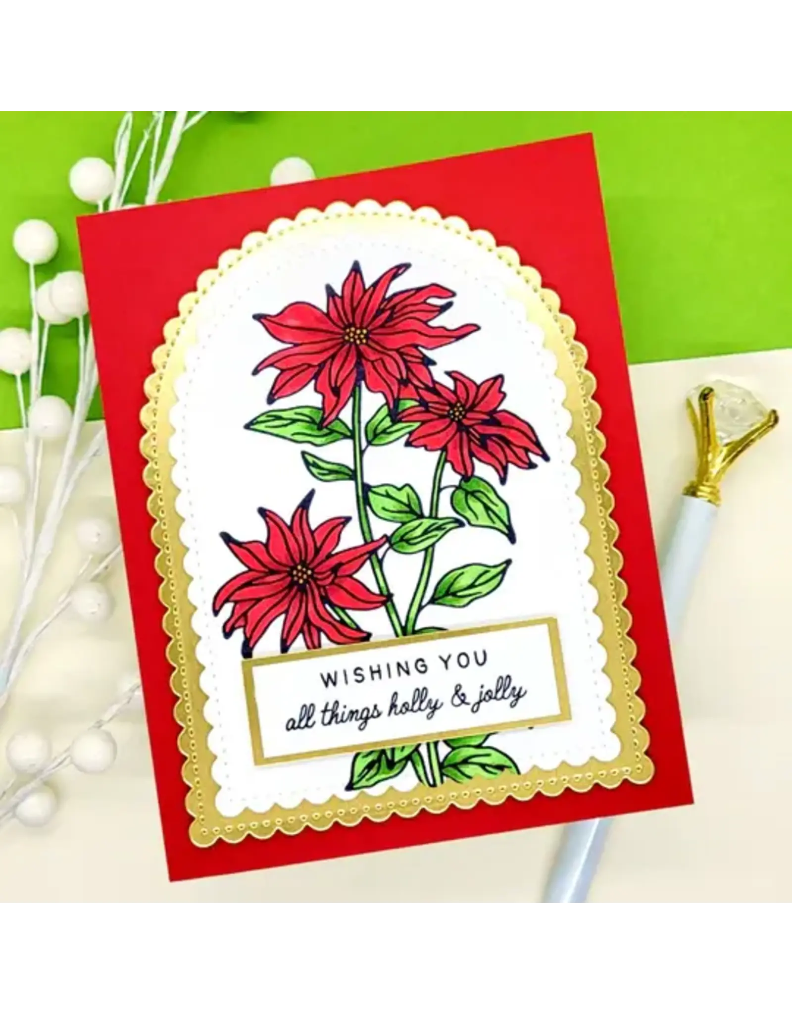 LDRS CREATIVE LDRS CREATIVE THE CHRISTMAS FLOWERS IMPRESS-ION PRESS + FOIL PLATES