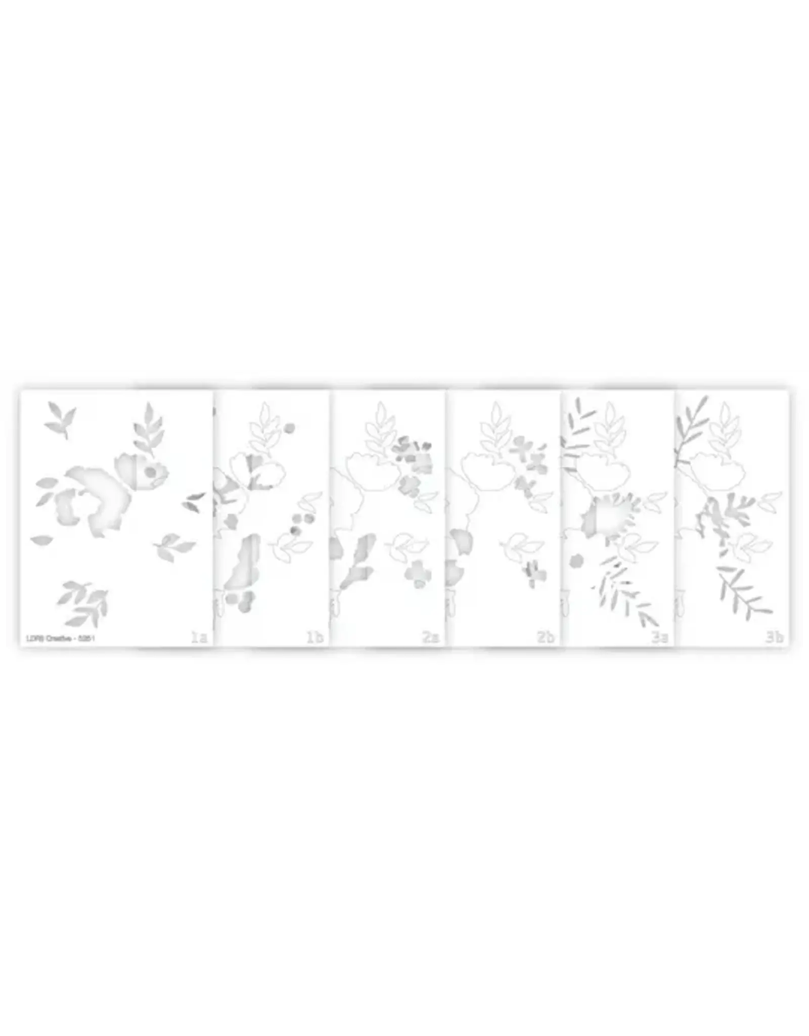 LDRS CREATIVE LDRS CREATIVE PINE CONE BLOOMS LAYERING STENCIL SET 6/PK