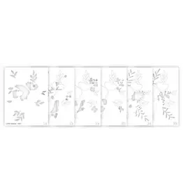 LDRS CREATIVE LDRS CREATIVE PINE CONE BLOOMS LAYERING STENCIL SET 6/PK