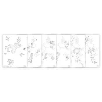 LDRS CREATIVE LDRS CREATIVE PINE CONE BLOOMS LAYERING STENCIL SET 6/PK