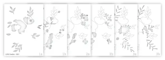 LDRS CREATIVE LDRS CREATIVE PINE CONE BLOOMS LAYERING STENCIL SET 6/PK