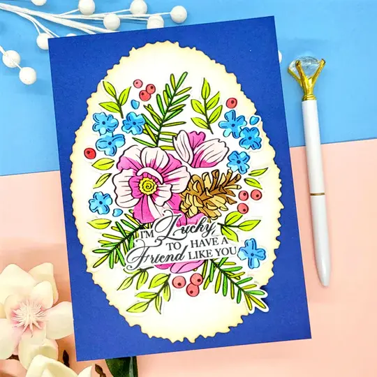 LDRS CREATIVE LDRS CREATIVE PINE CONE BLOOMS LAYERING STENCIL SET 6/PK