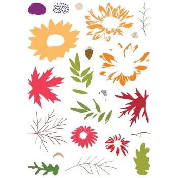 LDRS CREATIVE LDRS CREATIVE AUTUMN BLOOMS 6x8 LAYERING STAMP SET