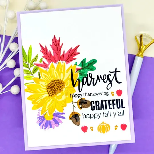 LDRS CREATIVE LDRS CREATIVE AUTUMN BLOOMS 6x8 LAYERING STAMP SET