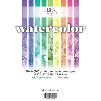 LDRS CREATIVE LDRS CREATIVE COTTON WATERCOLOR PAPER PACK 20 SHEETS/PK