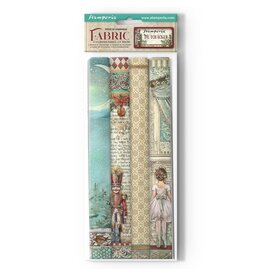 STAMPERIA STAMPERIA THE NUTCRACKER COLLECTION 12x12 POLYESTER FABRIC SHEETS 4/PK
