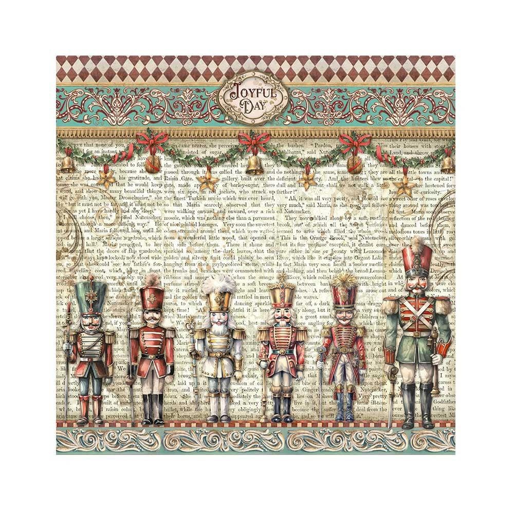 STAMPERIA STAMPERIA THE NUTCRACKER COLLECTION 12x12 POLYESTER FABRIC SHEETS 4/PK
