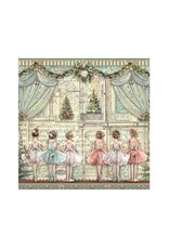 STAMPERIA STAMPERIA THE NUTCRACKER COLLECTION 12x12 POLYESTER FABRIC SHEETS 4/PK