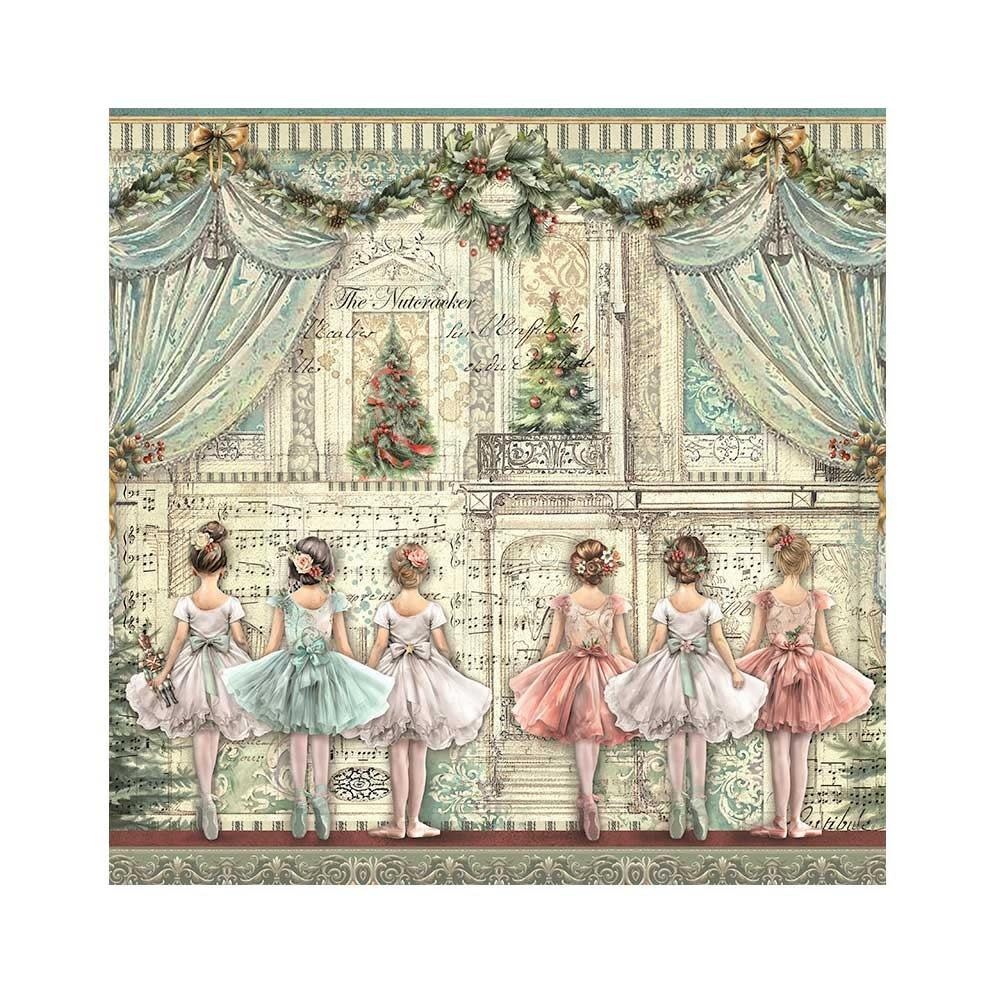 STAMPERIA STAMPERIA THE NUTCRACKER COLLECTION 12x12 POLYESTER FABRIC SHEETS 4/PK
