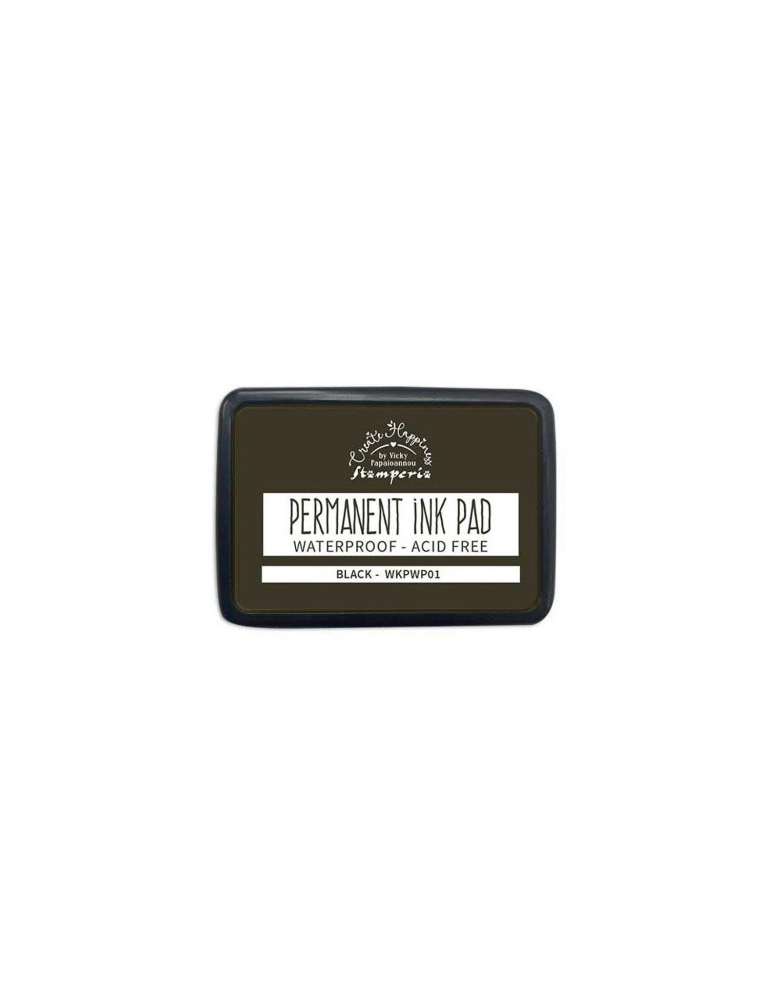 STAMPERIA STAMPERIA VICKY PAPAIOANNOU CREATE HAPPINESS BLACK PERMANENT INK PAD