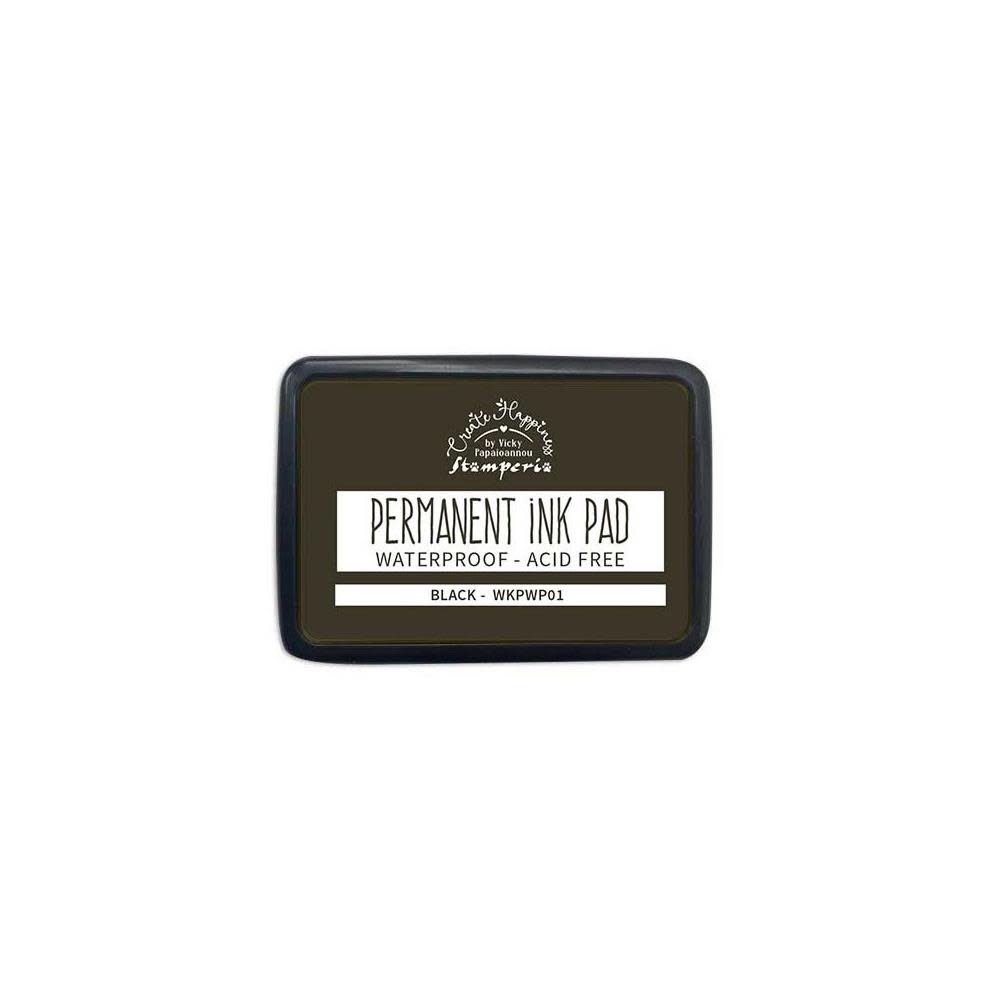 STAMPERIA STAMPERIA VICKY PAPAIOANNOU CREATE HAPPINESS BLACK PERMANENT INK PAD