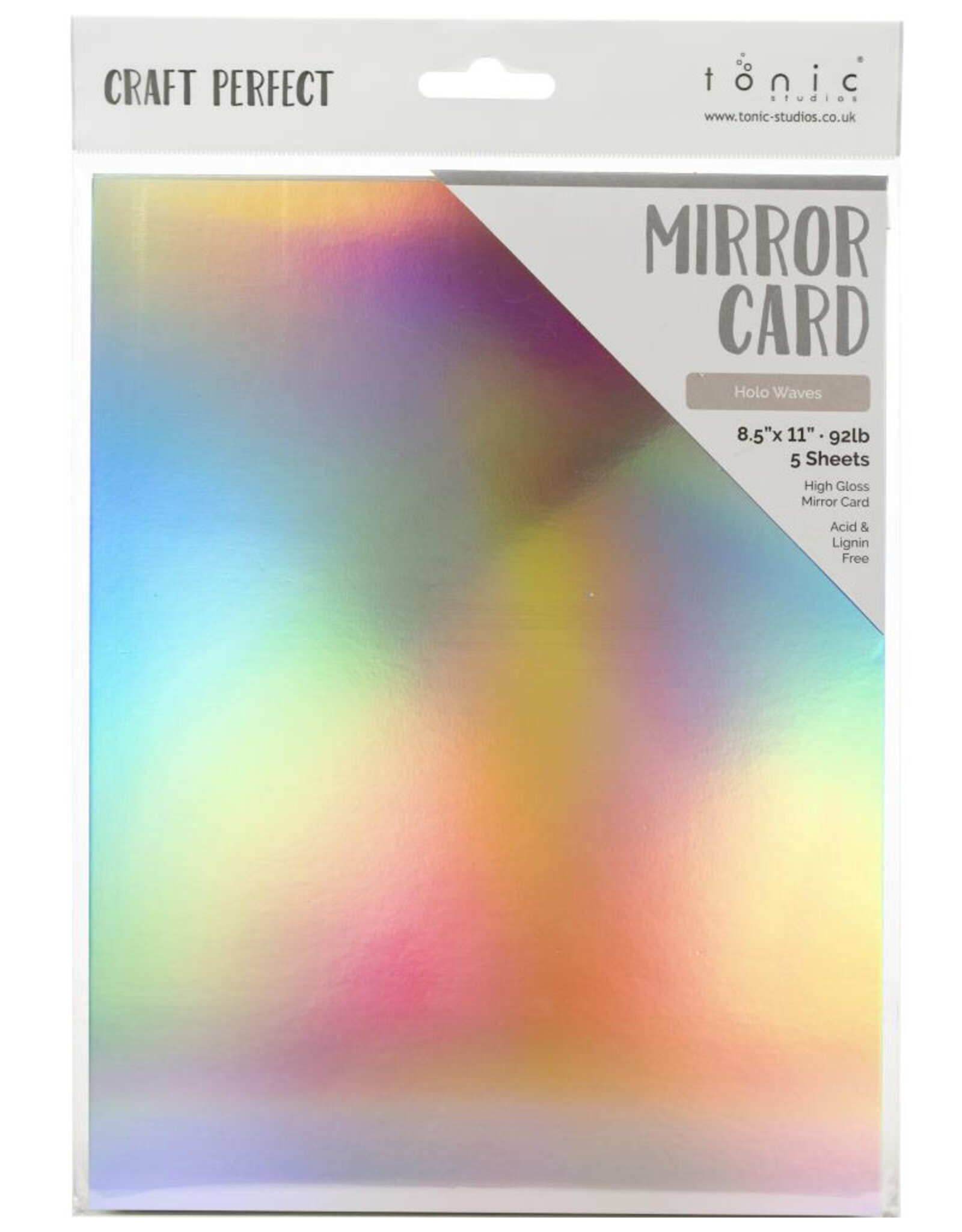 TONIC TONIC STUDIOS NUVO MIRROR GLOSSY CARDSTOCK HOLO WAVES