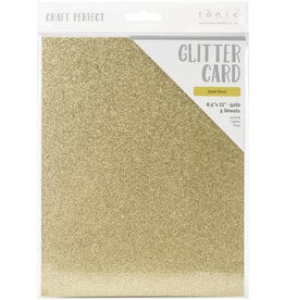 TONIC TONIC STUDIOS GLITTER CARD GOLD DUST 8.5X11 5PK