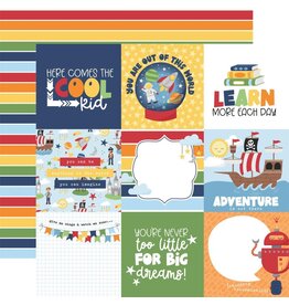 ECHO PARK PAPER ECHO PARK MY LITTLE BOY 4x4 JOURNALING CARDS 12X12 CARDSTOCK