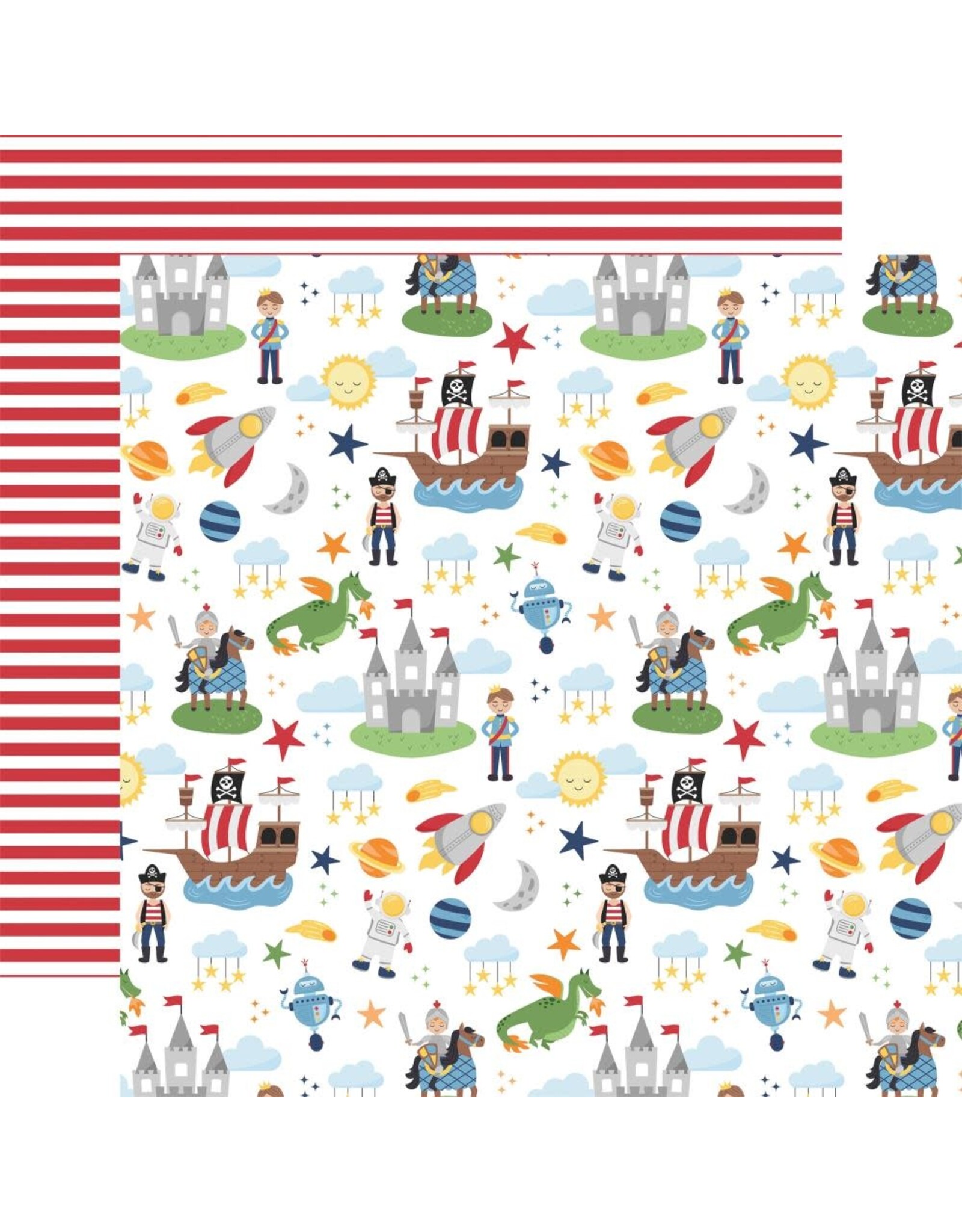 ECHO PARK PAPER ECHO PARK MY LITTLE BOY DREAMING OF ADVENTURE 12X12 CARDSTOCK