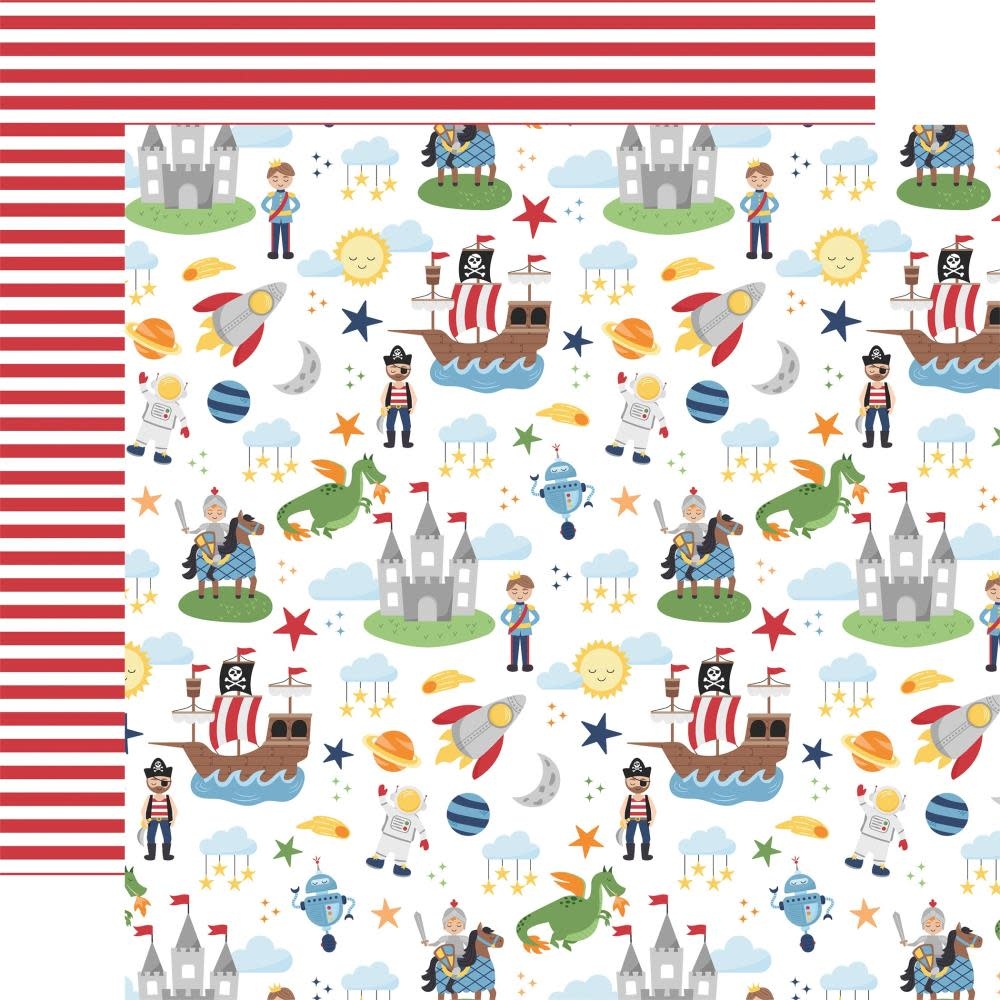 ECHO PARK PAPER ECHO PARK MY LITTLE BOY DREAMING OF ADVENTURE 12X12 CARDSTOCK