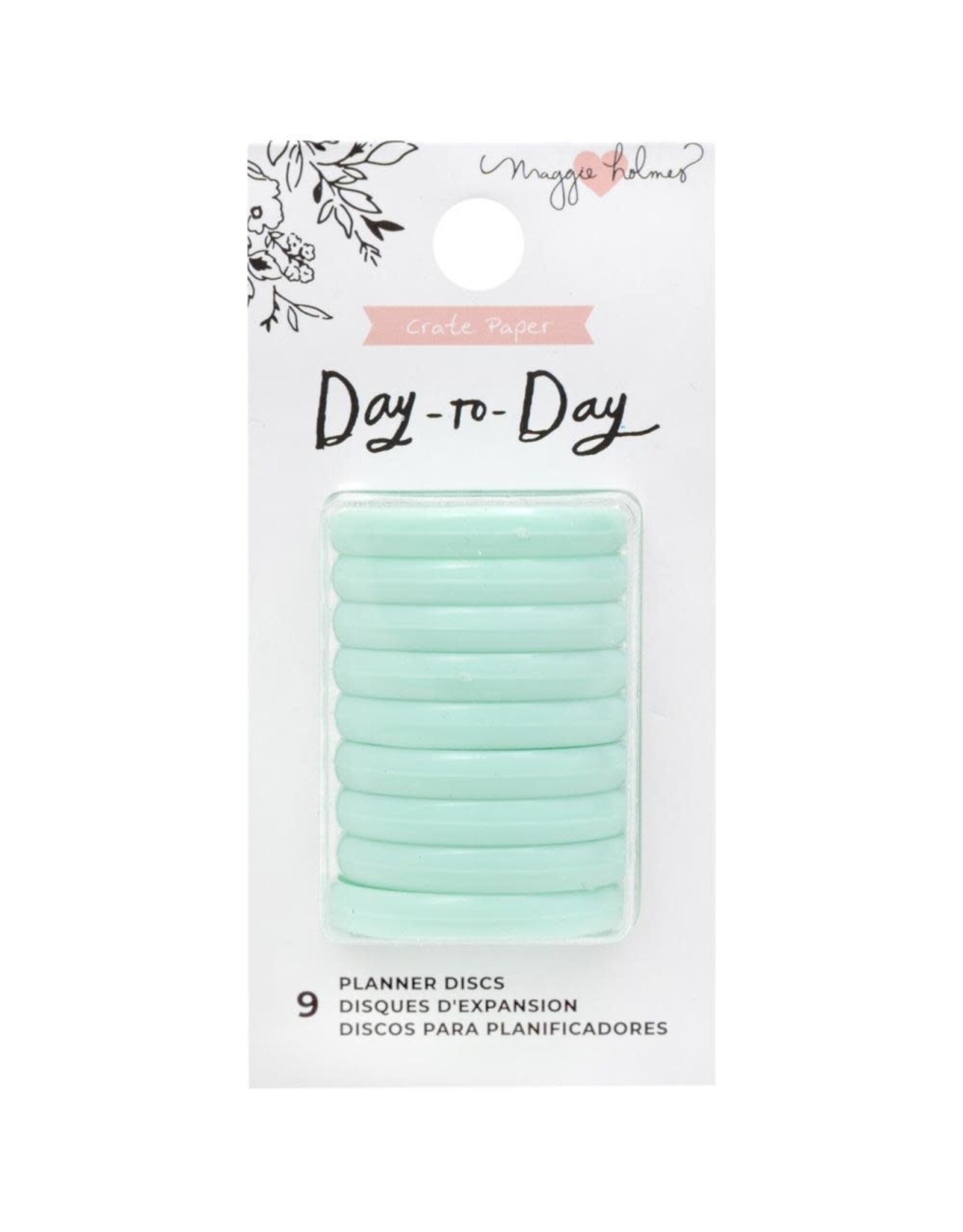 CRATE PAPER MAGGIE HOLMES DAY-TO-DAY PLANNER SMALL DISCS MINT 9/PK
